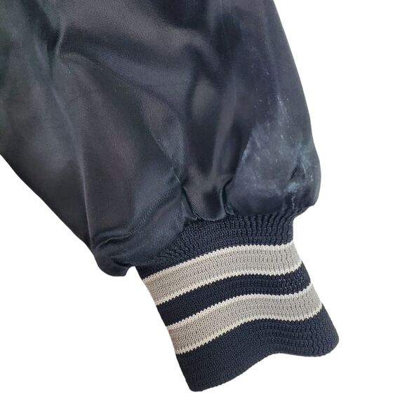Vintage CHICAGO WHITE SOX Jacket BOYS 10/12 Black Satin CHALK LINE Retro MLB - Picture 10 of 11